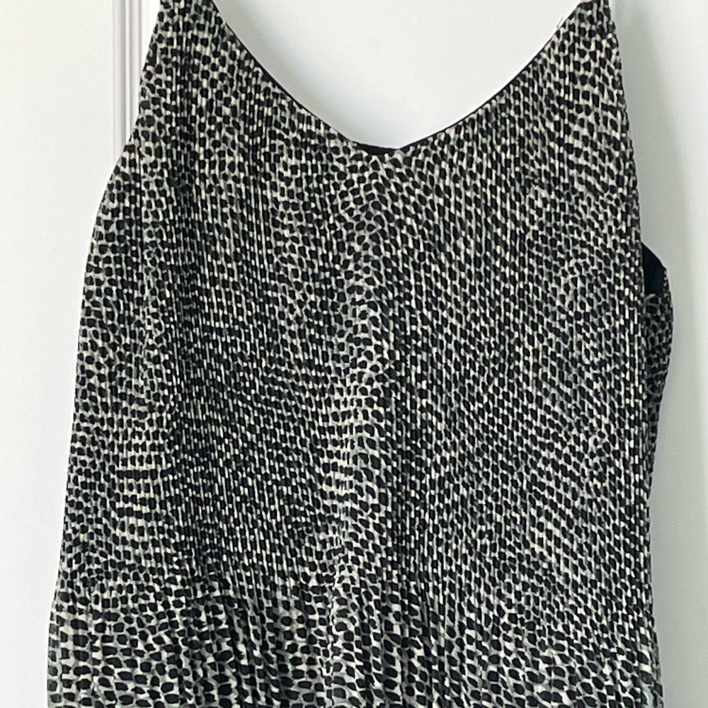 Top Shop green and black print cami